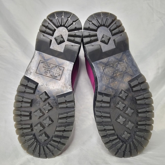 Dr. Martens Devon Heart leather platform boots  in Fuschia Pink - Picture 6 of 7